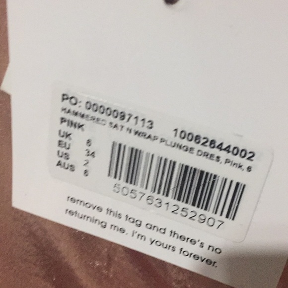 petite exclusive purple satin wrap plunge dress - Picture 3 of 3